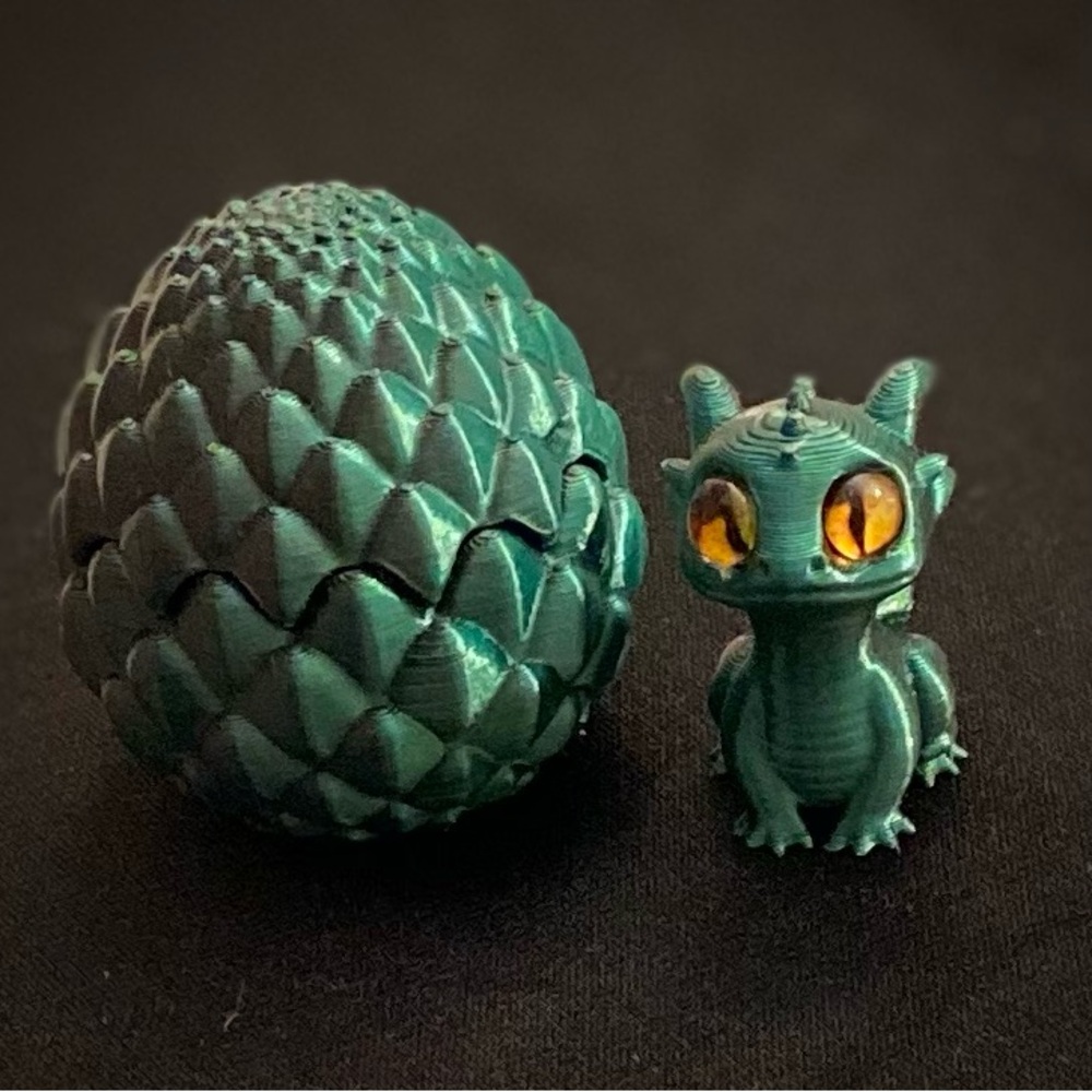 Metallic Dragon Egg and Baby Dragon Toy Set Is Dramatic and Special - Choose One - Picture 4 of 11